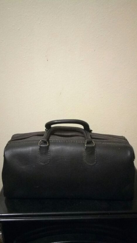 Vintage doctor bag - antique doctor supplies, medical equipment, hp stethoscope