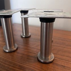 CAPITA Legs, furniture legs set of 4 - stainless steel, 4 1/2 "