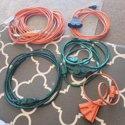 🔥 Heavy Duty Outdoor Extension Cords Bundle Shop Grade Garage Jobsite Power Set Construction Power Tools