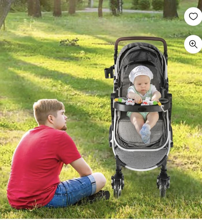 Kinder King in Reversible Baby Stroller w/Detachable Tray