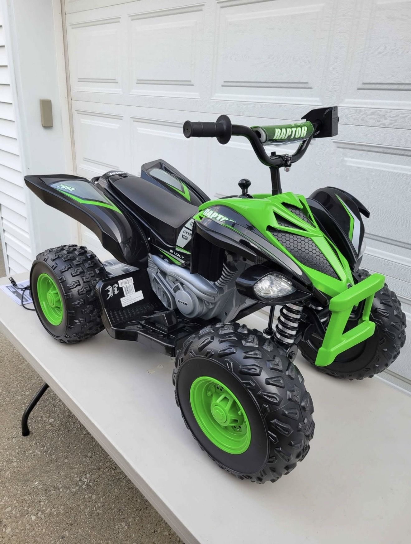 New! Yamaha Raptor Battery Ride on Quad Toy