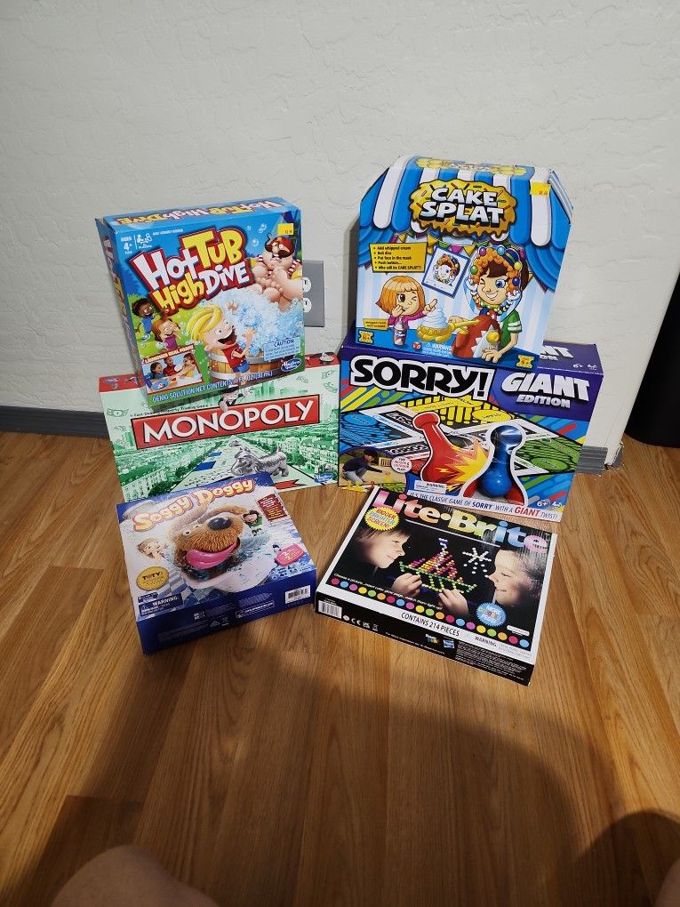 6 Board Games (Brand New & Used)