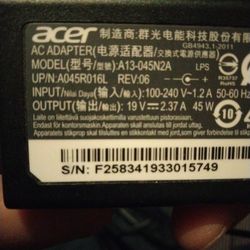 Acer laptop power supply