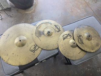 Pre-owned Sabian Solar Drum Cymbal Set Crash Ride & Hi-Hats MADE IN Canada
