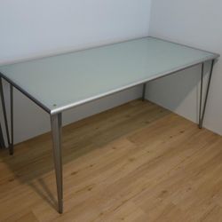 IKEA frosted Glass - office desk