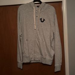 Grey True Religion Hoodie