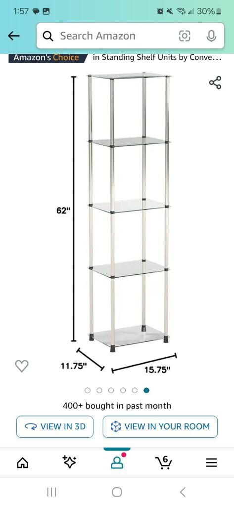 Glass Tower Shelves 