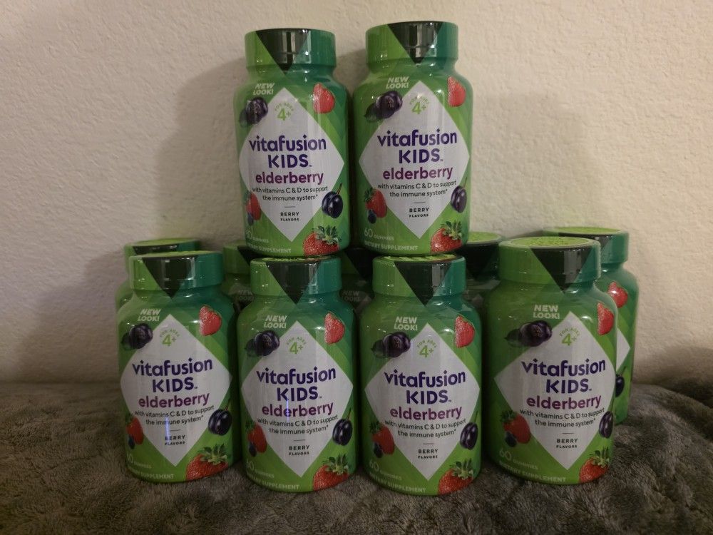 Vitafusion Kids Elderberry Gummy Vitamins, Delicious Immune Support* Gummies for Kids, 60ct
