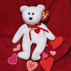 Valentino the Valentine Bear: Ty Beanie Baby, 1994, VERY RARE TAG ERROR!