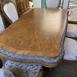 6pc chairs dining table set and cabinet