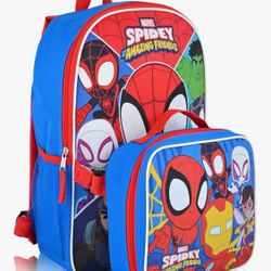 Marvel Spidey and His Amazing Friends Backpack With Lunch Box for Kids