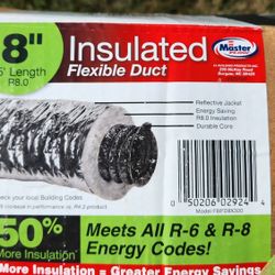 Master 8 Inch Insulated Flexible Duct