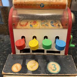 🔥👀🔥Vintage Fisher Price Cash Register, Works #972