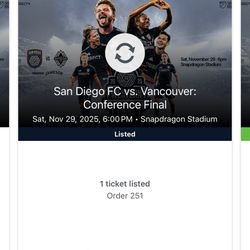 San Diego FC vs Vancouver: Conference Final 