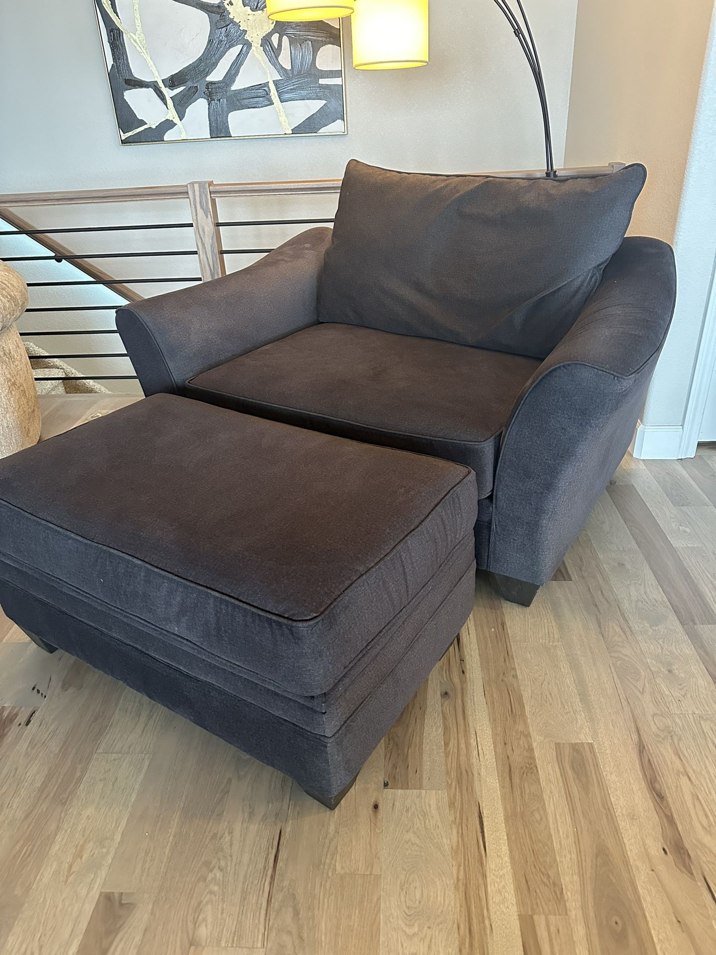 Incredibly Comfortable Oversized Chair + Ottoman