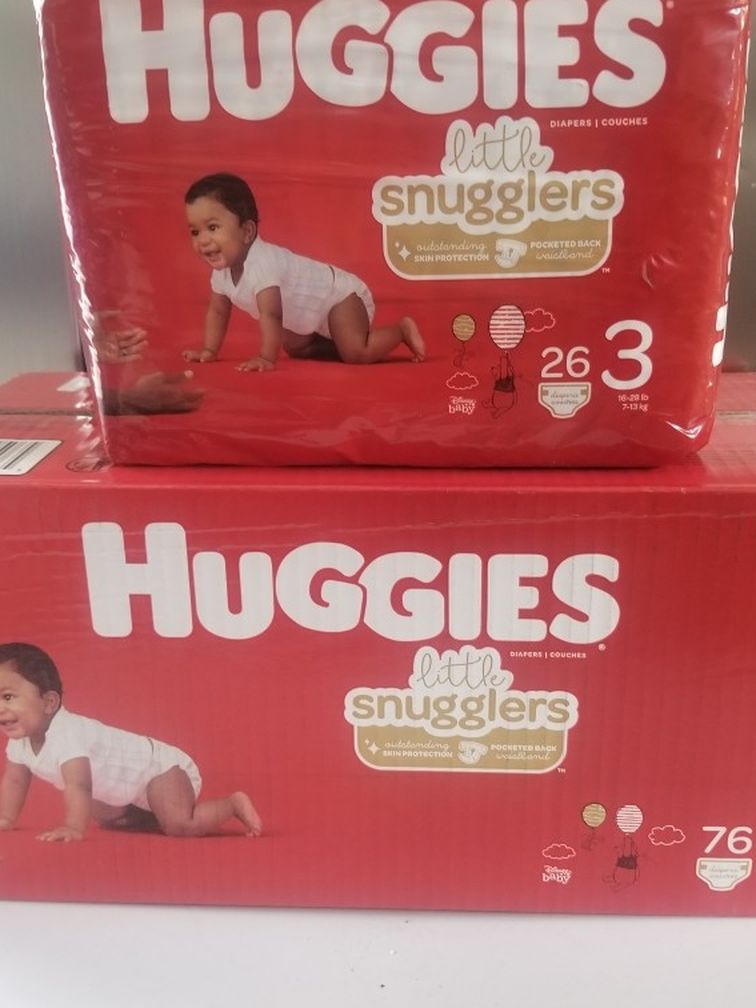 Huggies Size 3 Both Bag And Box For $29