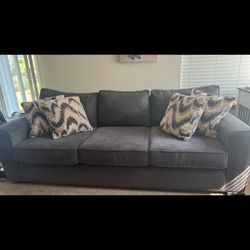 Grey Couch & oversized love seat  for sale