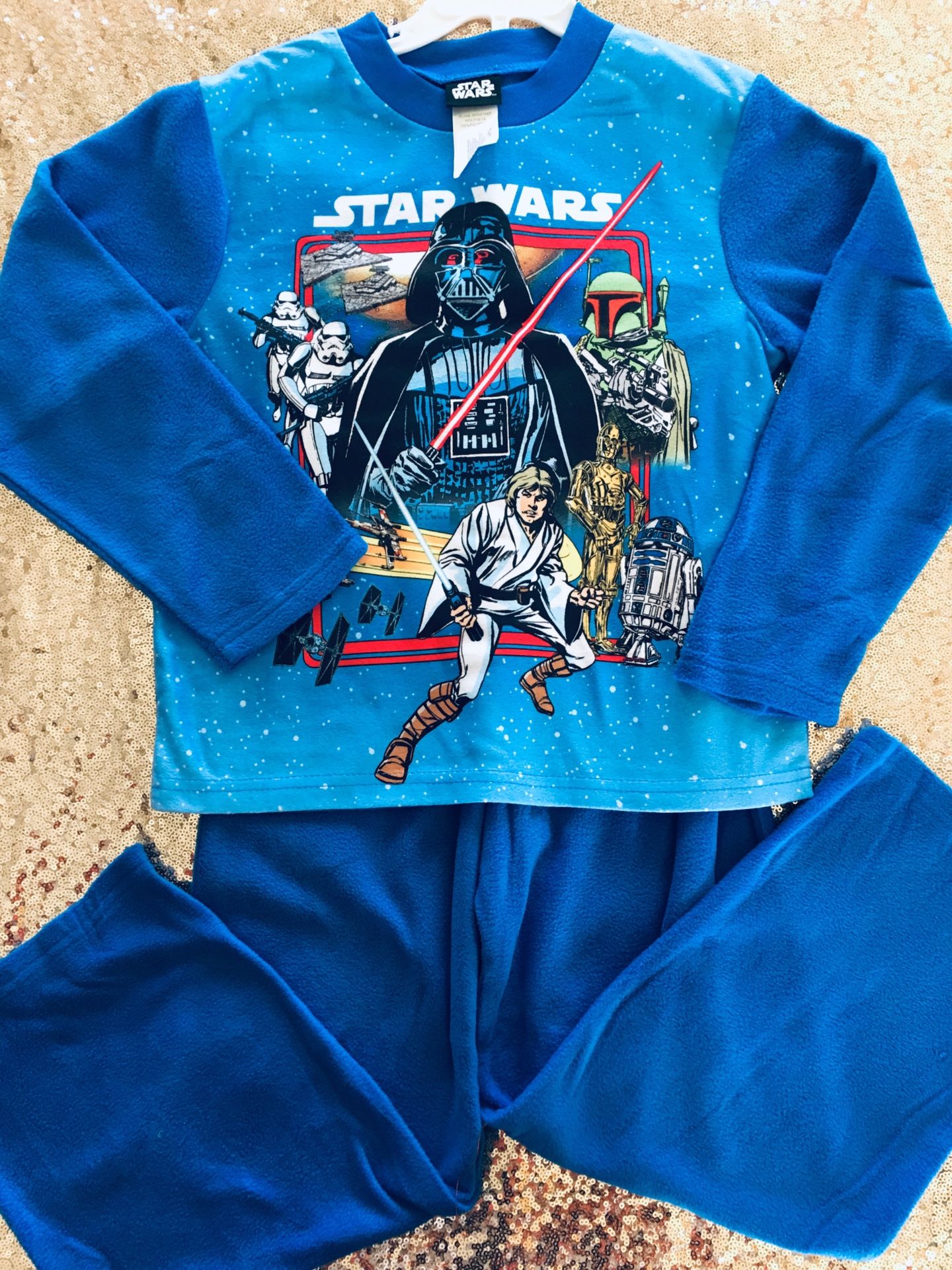 Star Wars Boys Pajama Set M 6/7 new
