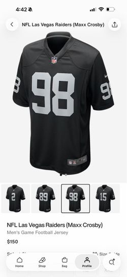 Authentic raiders jersey size 2xl