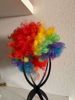 Rainbow Curly Clown Wig