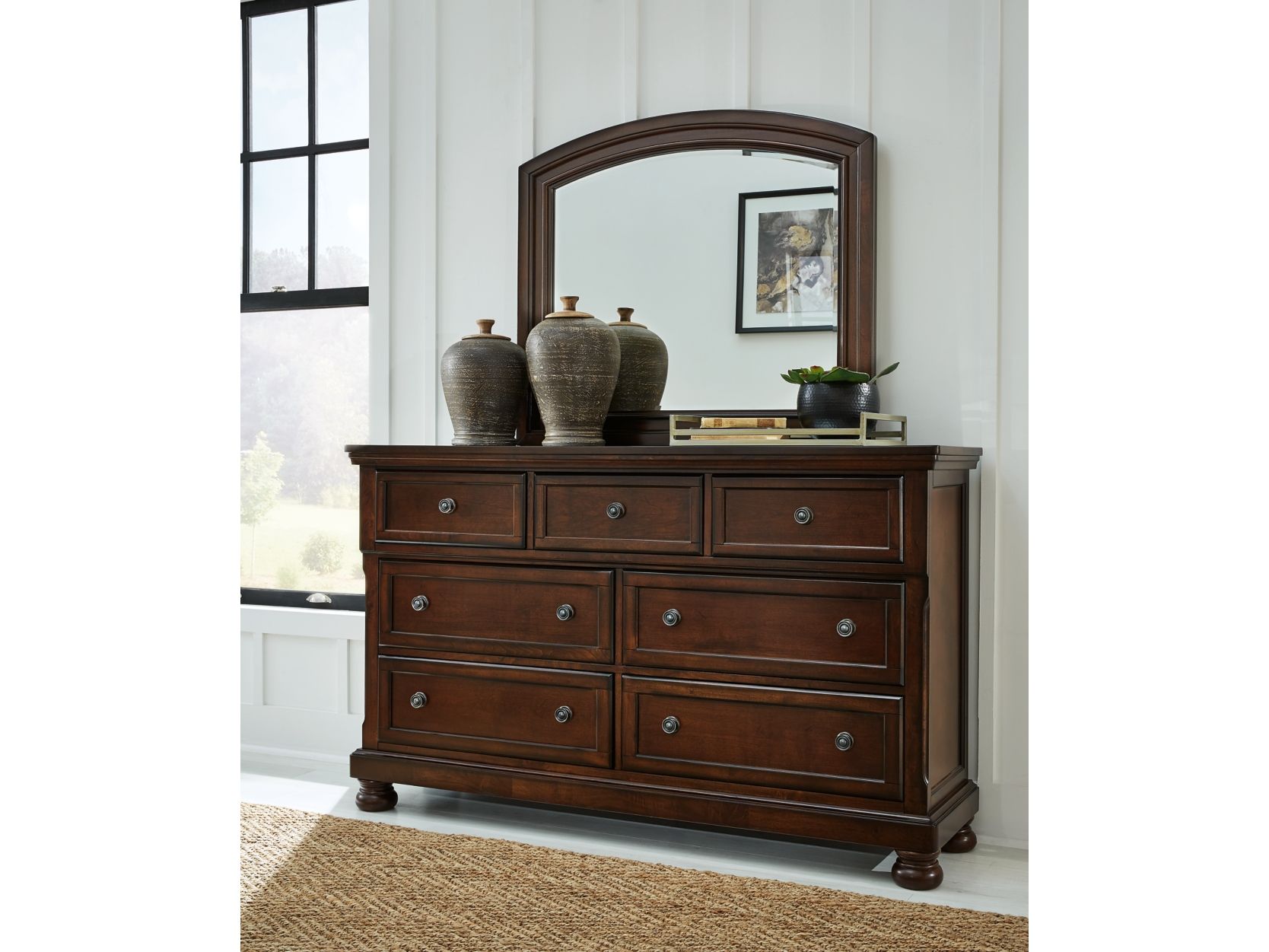 Porter Drawer Dresser and Mirror