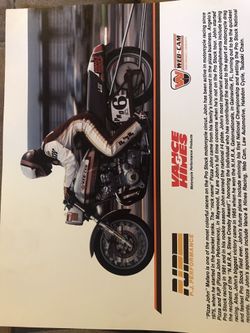 Lot of 3 Vintage Super Race Bike Stock Cards!