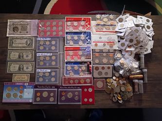HUGE Coin Collection US & Foreign, proof & mint sets, State Quarters, Wheat Pennies, flips, raw, currency. ONLY $500. Just Reduced.