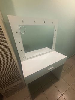 White vanity