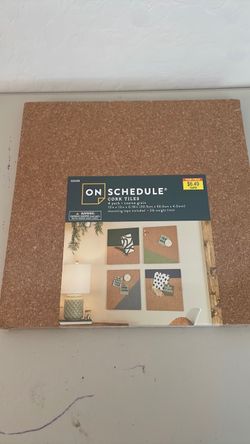 On Schedule Cork Tiles 4-Pack