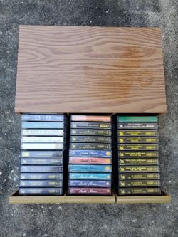 Cassette Case & 33 Cassette Tapes