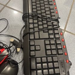 Keyboard and 3 mouse