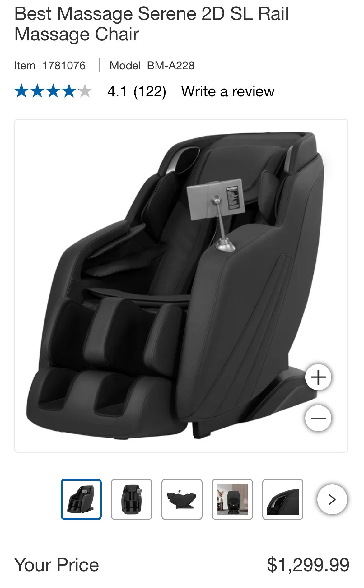 Serene 2D Massage Chair