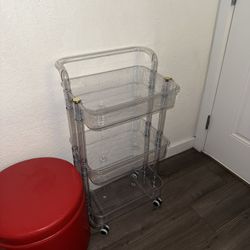 Clear Acrylic Cart For Bathroom Or Dorm