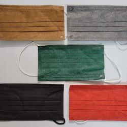 Face Mask Disposable 5 Colors 3 layers good quality, $12 for 2 boxes 100 pcs.