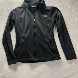 The North Face Jacket Wmn Small Black Outdoors Zipper Soft Shell GUC