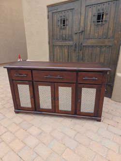Southwest style solid wood side babiney