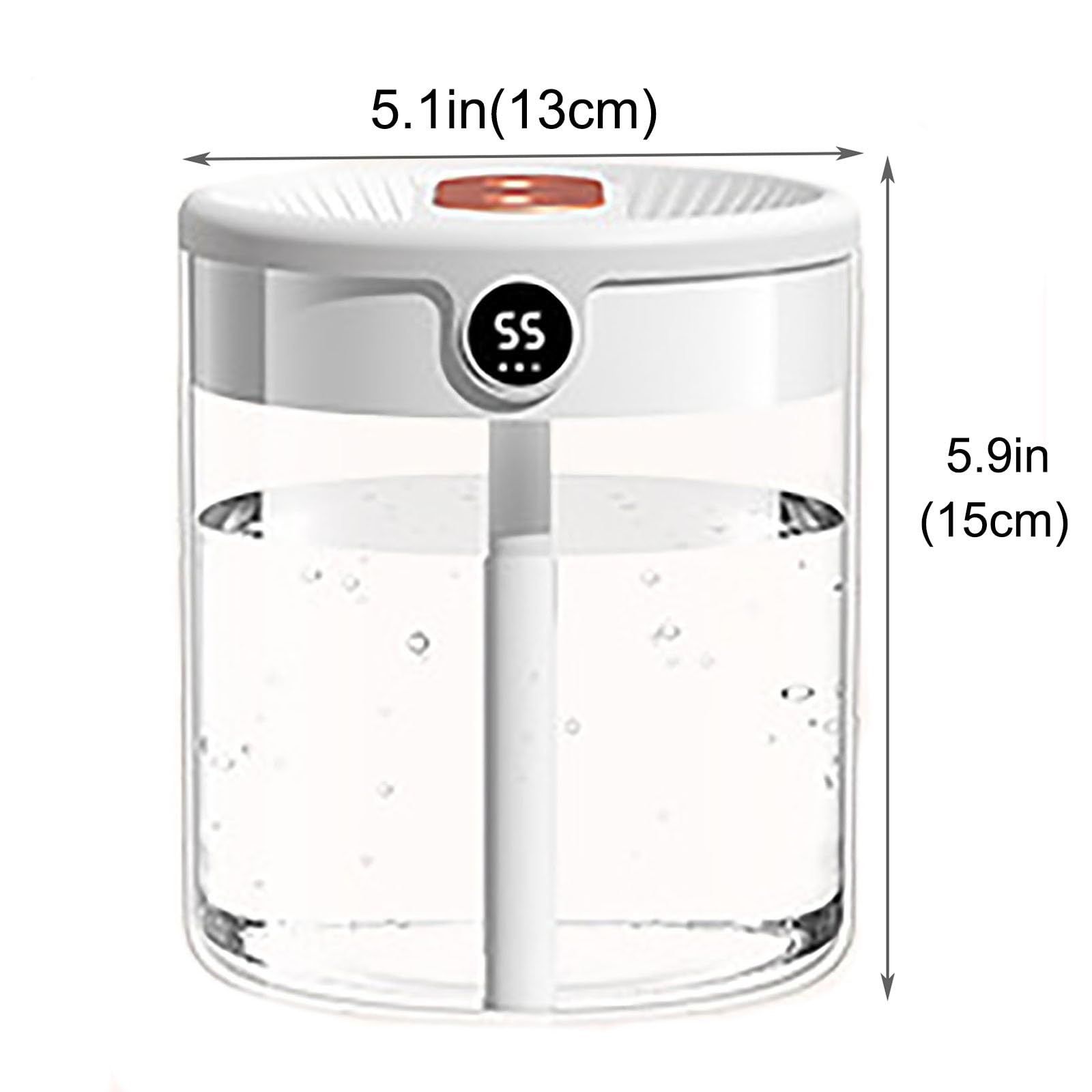 Humidifiers for Bedroom，2L Double Spray Humidifier, Large Capacity Household Silent, Bedroom Night Light (Color : White) : Health & Household