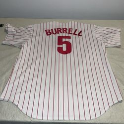 Pat Burrell Philadelphia Phillies Jersey Mens Xl White Clean Majestic USA 6400