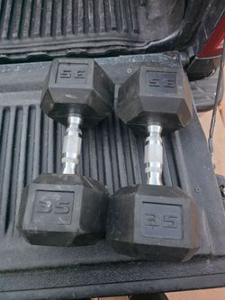 35 Lbs Pound Dumbells