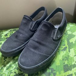 Vans Black Slip Ons Size 12 Mens