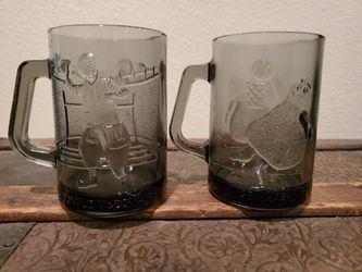2 vintage 1970's McDonald's collectable glasses