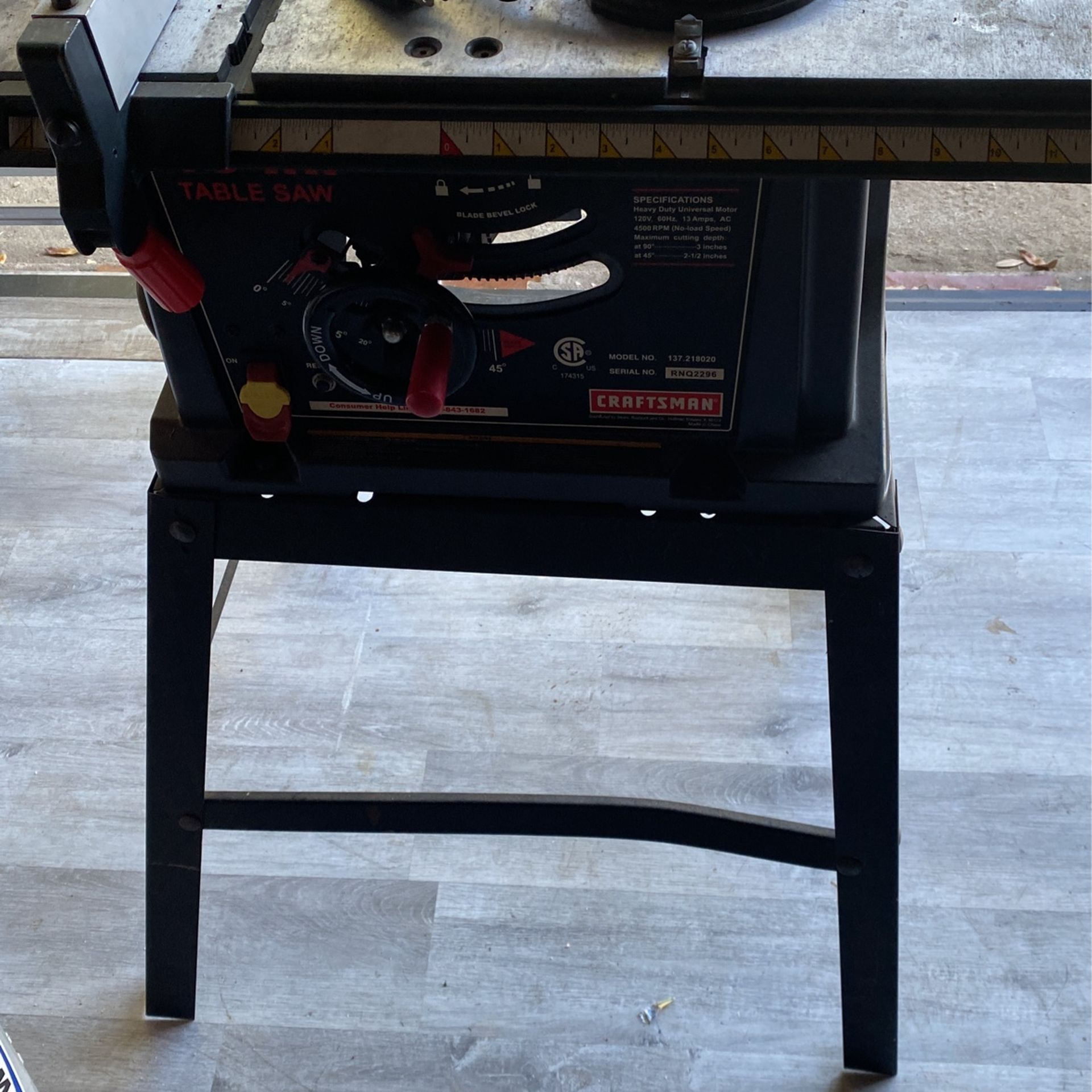 Craftman Table Saw 10” for Sale in Houston, TX OfferUp
