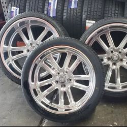 22x9 22x11 US MAGS BULLET U130 WHEELS RIMS TIRES CHEVY GMC OBS C10 C1500 SIERRA
