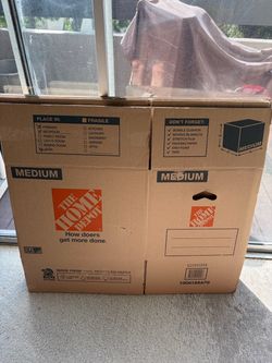 Home Depot Moving Boxes - Medium Size 21x16x15 (Set of 3)