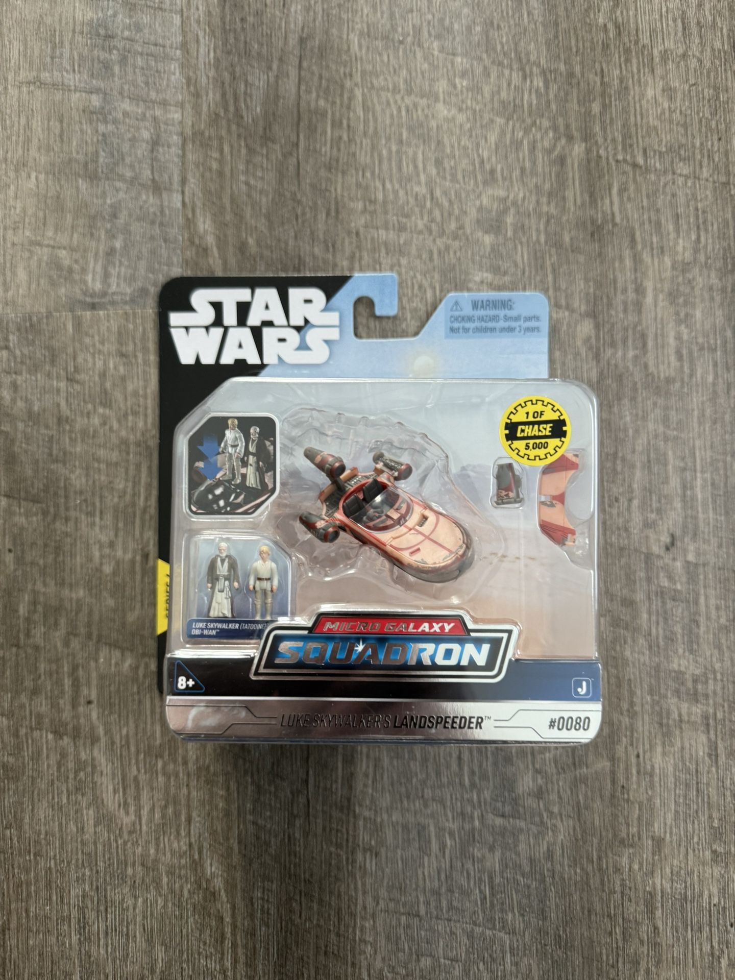 In Hand, Brand New, Never Opened Star Wars - Micro Galaxy Squadron - Luke Skywalker’ Landspeeder with Luke and Obi-Wan - #0080 - Chase 1 of 5,000 onl
