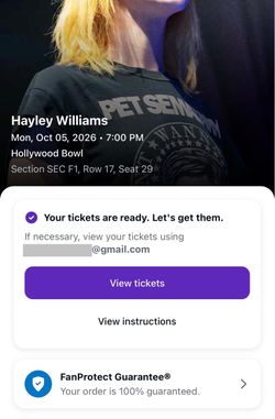 The Hayley Williams Show at The Hollywood Bowl