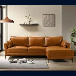 *Spectacular Deal*---Corsica Sleek Leather Sectional Sofa---Delivery And Easy Financing Available 👏