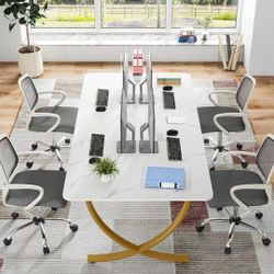 Tribesigns Executive Desk, 63” W x 31.5” D Large Office Desk/Dining table