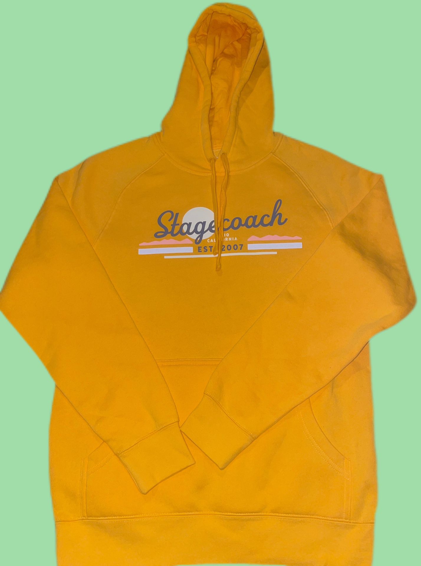 New Stagecoach Music Festival Small Heavyweight Hoodie Sweatshirt Yellow Official Merch