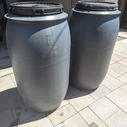 2 LARGE 50 GALLON WATER CONTAINERS 